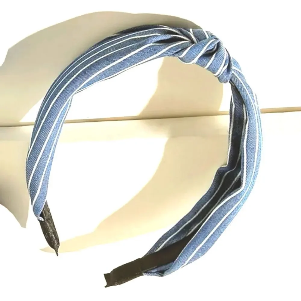 New MEDIUMWASH STRIPED DENHAM JEAN HEADBAND